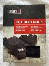 Weber BBQ Leather Gloves New